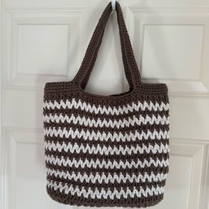 Handmade Crochet Tote | Cotton Shoulder Bag | Boho Market Bag
